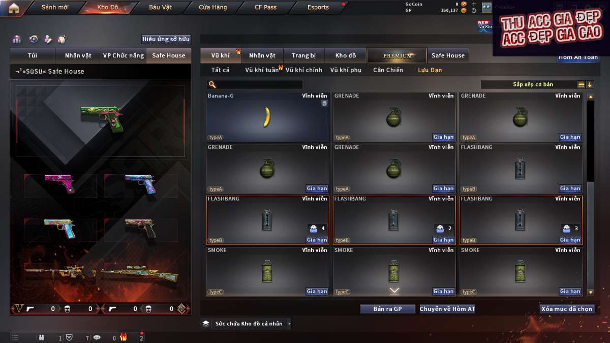 shop acc cf uy tin gia re